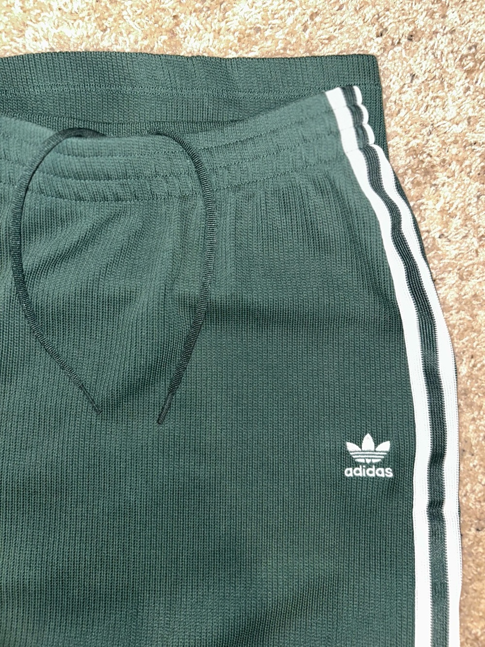 Adidas Dark Green Knit Track Skirt with Trefoil Logo - Picture 4 of 4